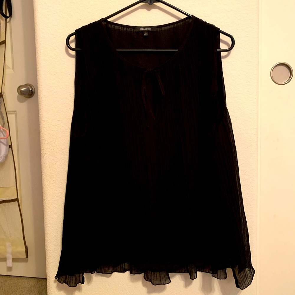 Flowy Madewell Babydoll Black Top